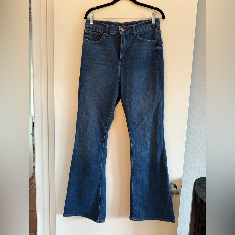 Express Dark Wash High Rise Flare Jeans Size 10R